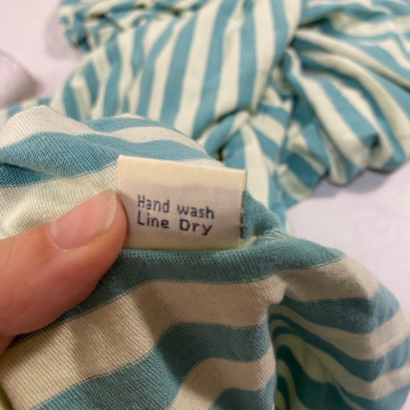 Synergy 100% Organic Cotton Dress Ruched Maxi Dress Women’s Large Turquoise EUC - Picture 2 of 13